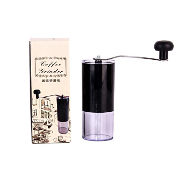 cylinder plastic container hand manual coffee bean ceramic adjustable grinder